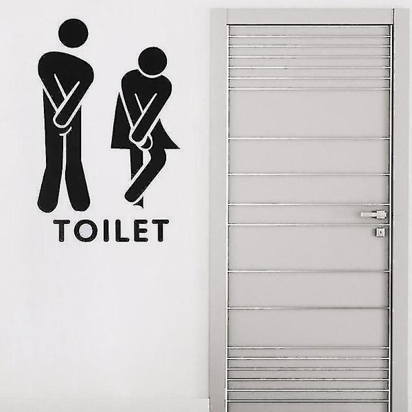 Søt mann kvinne toalett toalett WC flyttbar tapet husholdning hjem vegg klistremerke plakat veggmaleri dekorasjon for soverom stue bad kit