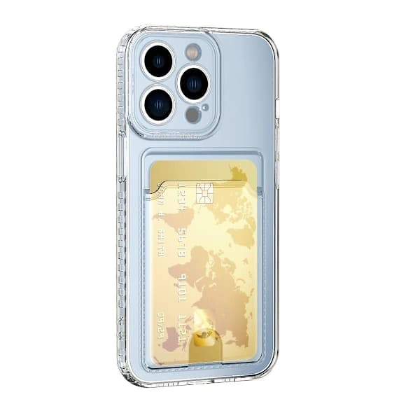 Korttitasku Läpinäkyvä Kuori iPhone 13 Pro Maxille