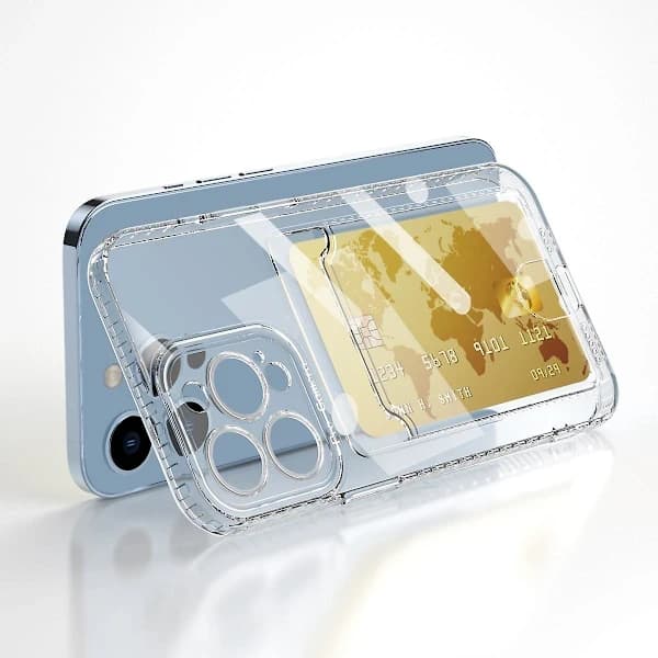 Card Pocket Transparent Case for iPhone 13 Pro Max
