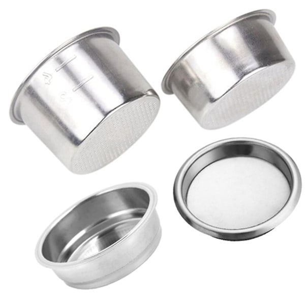 4 st 51 mm kaffefilterersättningsfilterkorg för kaffebottenlös portafilter för Delonghi espressomaskindel