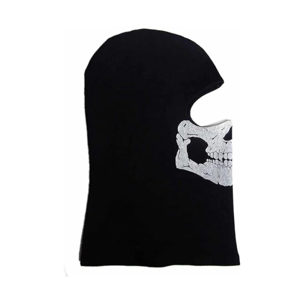 Ghost Mask Skull Costume Full Head Ski Snood Stickad vindtät