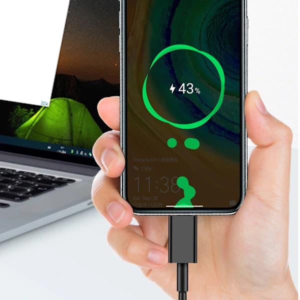 USB C - USB C -latauskaapeli, 2M EXTRA PITKÄ 2 kpl 2 kpl
