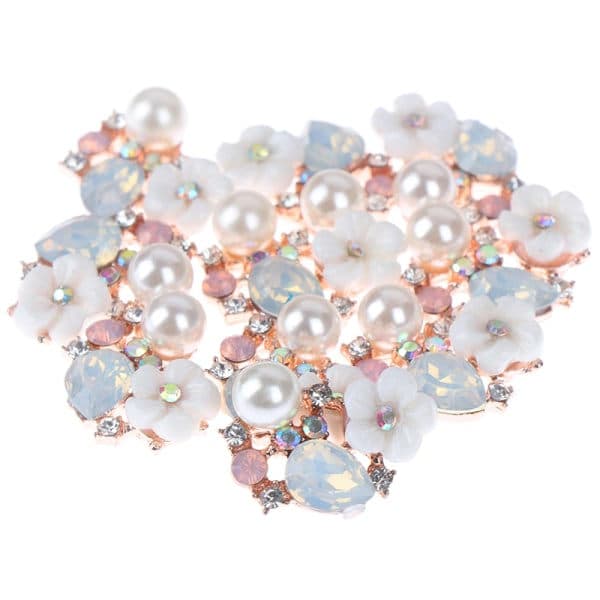 10 STK Blomster Rhinestone Knapper Flatback Belægning Perle Hårnål