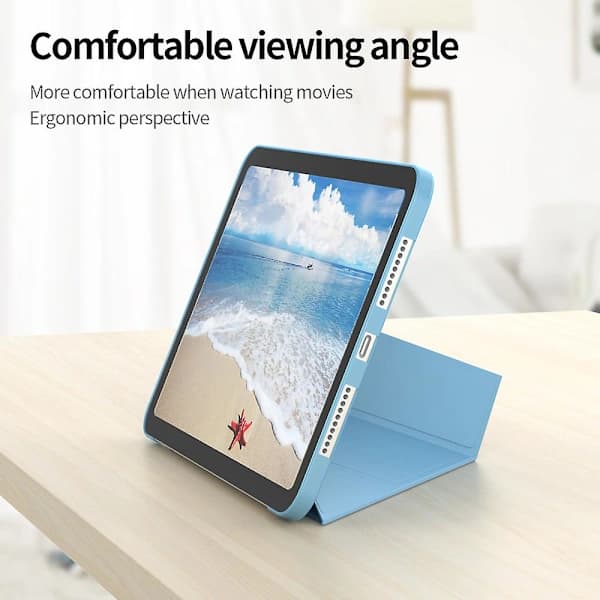 Magnetisk Absorberende Origami Smart TPU + PU Læderetui til iPad mini (2021) Sort