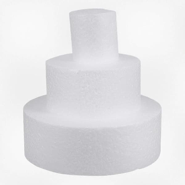 Set of 3 Empty Foam Cake Dummy for DIY Baking and Cake Decorating