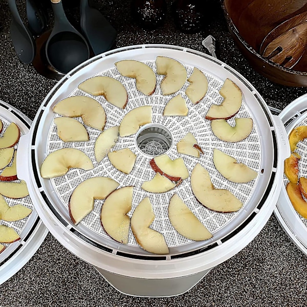 (pakke med 8) Runde silikone afvandingsark, premium non-stick silikone mesh til frugtdehydratorer, genanvendelige bakkeforinger (runde 13\" diameter)
