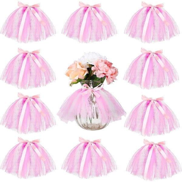 /HA/12 deler Mini Tutu Bordsskjørt Cover Tutu Skjørt Tyll