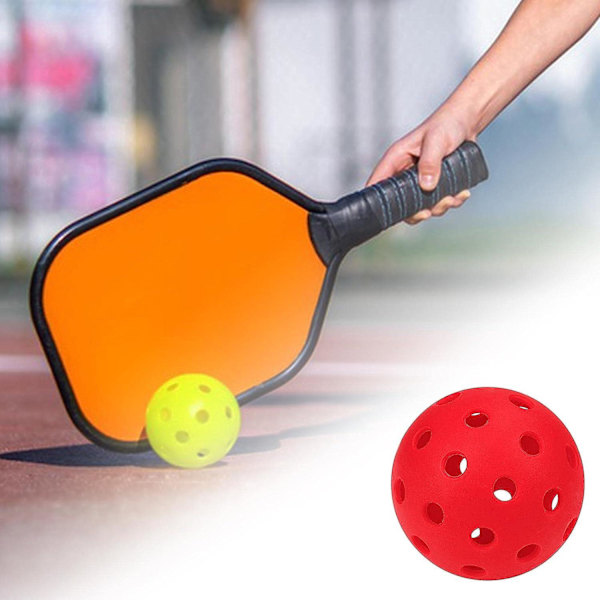 Luminous Pickleball Ball, 40 Hål Hållbar Speciellt Designad Standard, Träning 74mm Pickle Ball Vuxen för Inomhus Utomhus Turneringsspel