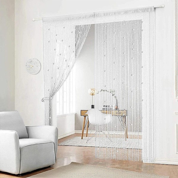 Door String Curtains for Doorway Tassels Beads Hanging Fringe Hippie Room Divider Window Hallway Entrance Wall Closet Bedroom