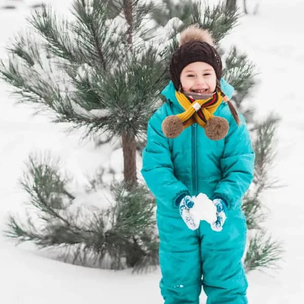Barneskjerf Gutter Jenter Vinter Varme Skjerf Halsvarmer gul