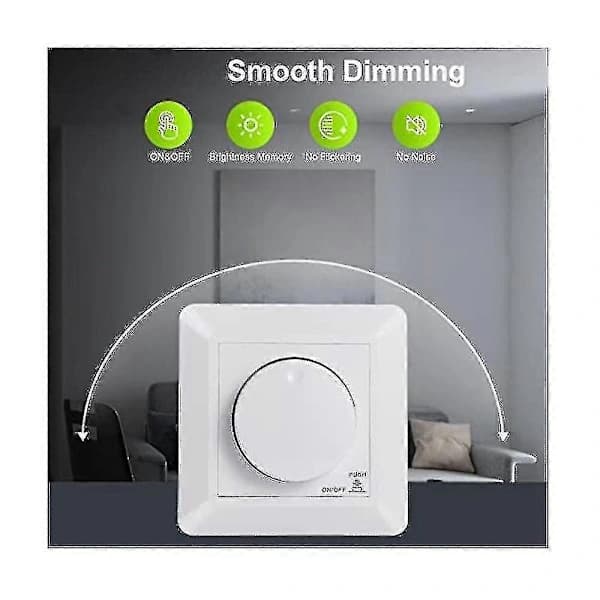 LED-dimmer, eldre dimmer for dimbare LED og halogen, 5-300 W dimmer LED, Ph