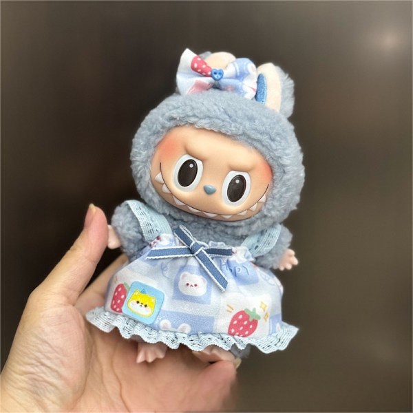 [HH] Endast Kläder 24 Designer 17cm LaBubu Plyschdocka Kläder Anime Söt PVC Figur Docka Overall Kjol Klä upp Kläder 1a 2a 17cm 2