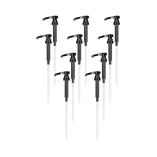 10 stk Kaffe Melk Te Dispenser Sirup Pumpe Flytende Dispenser For Sirup Dispenser Pumpe, Svart