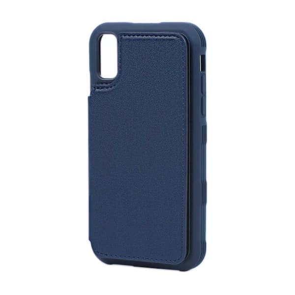 Stöttåligt Skal, Kortfack, iPhone XR, Blå