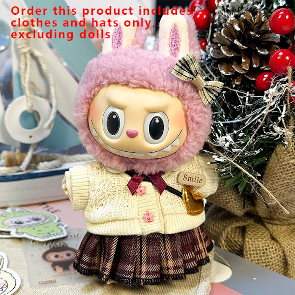 [HH] Labubu Kläder Universal Sittande Stående Plyschdocka Designkläder Tillbehör Blind Box Labubu Kläder style 35