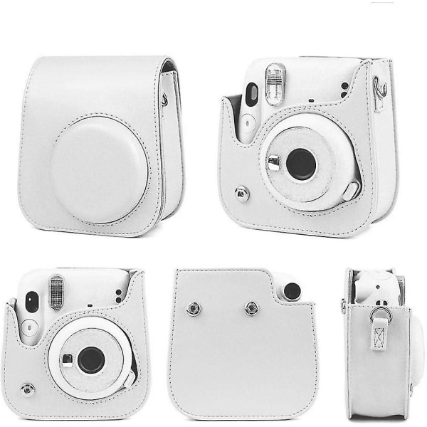 Fashional Mini Kamera Etui Taske, Simpel Og Smuk Kamera Beskyttelsesdæksel, Til Instax Mini 11 Kamera, (hvid)