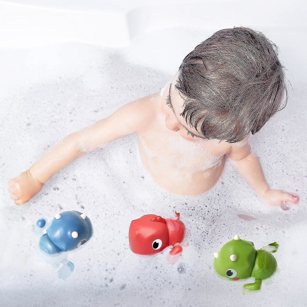 Baby Shower Leksaker Flytande Urverk Dinosaurie Poolspel Vattenspel Gåvor Badkar Dusch Strand (3 Pack)