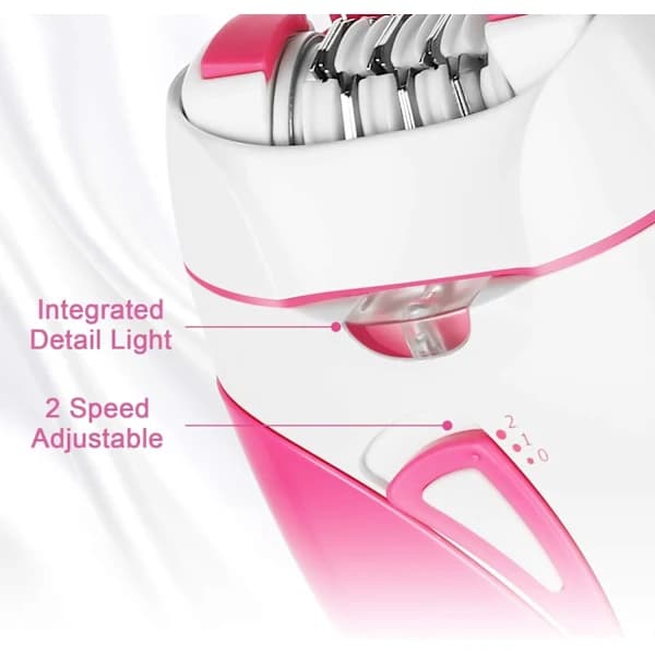 Elektrisk hårfjerner til kvinder med LED-lys - Trådløs epilator til kvinders ben, arme og ansigt