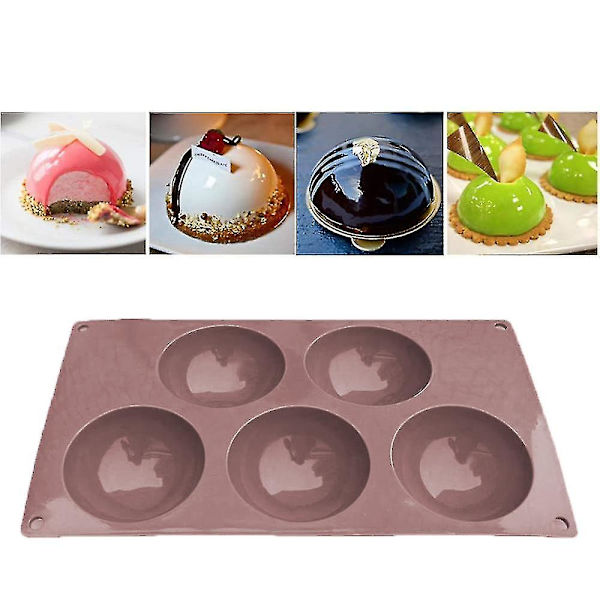 3 pakker halvcirkel silikoneform, halv kugle chokolade, slik gummy