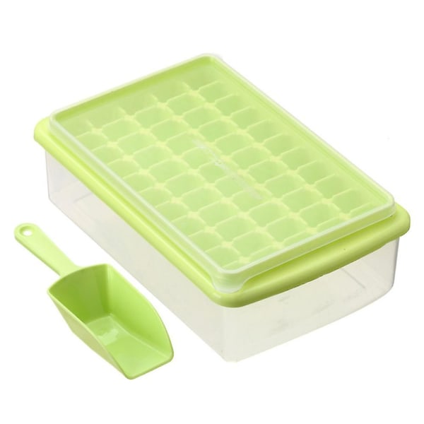 Icecube Tray With Lidandbin-large Silicone Ice Tray For Freezer