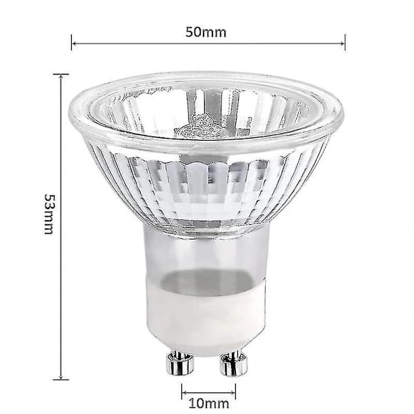 5 stk Gu10 50w Halogen Spotlys Lampe Dimbar, Halogen Reflektorlamper [] 50W
