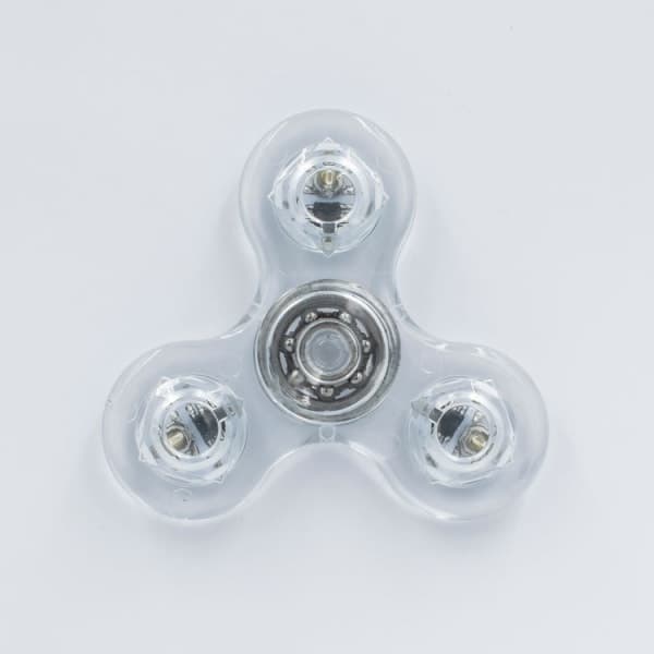 Lysande LED Fidget Spinner - Läpinäkyvä