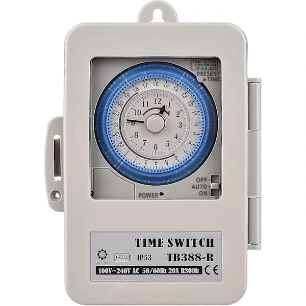 24-timmars Timer Ip53 Klassning Programmerbar Al Timer Box Ac 100-240v 15 Minuters Intervall 96 Gånger På/Av - q36