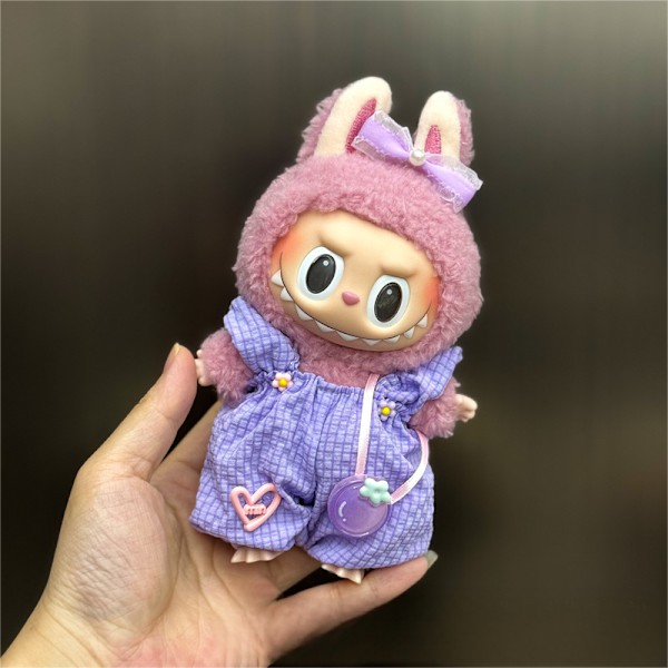 [HH] Endast Kläder 24 Designer 17cm LaBubu Plyschdocka Kläder Anime Söt PVC Figur Docka Overall Kjol Klä upp Kläder 1a 2a 17cm 8