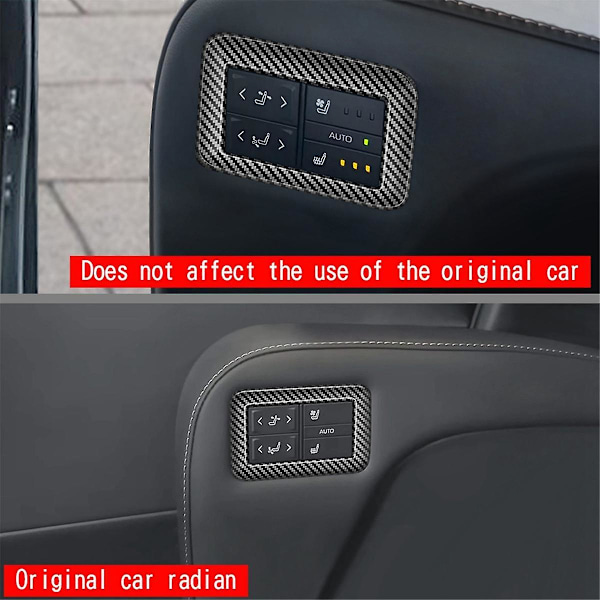 Alphard/vellfire 40 -sarjan 2023+ auton keskirivin istuimen ohjauspaneelin koristekehyksen tarra hiilikuitu