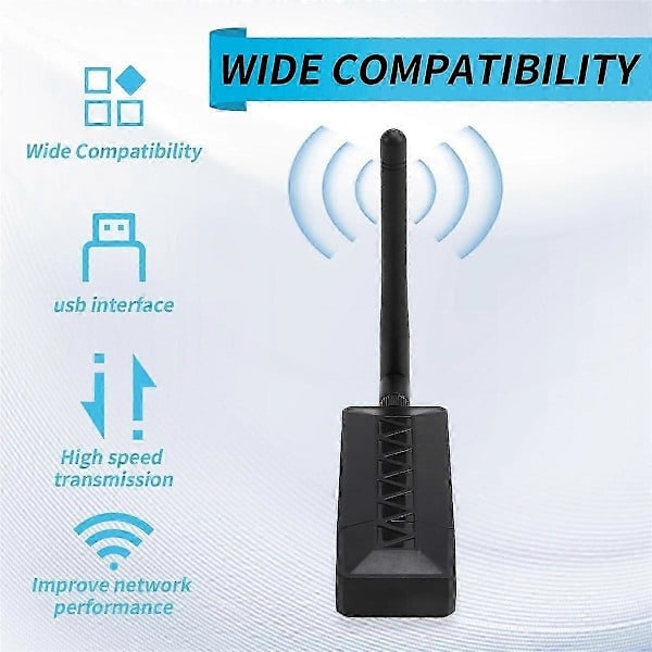 /HA/AR9271 Trådløs USB WiFi-adapter 2.4G/150Mbps for Linux, , ,for , PC, Laptop Nettverksforbedring B