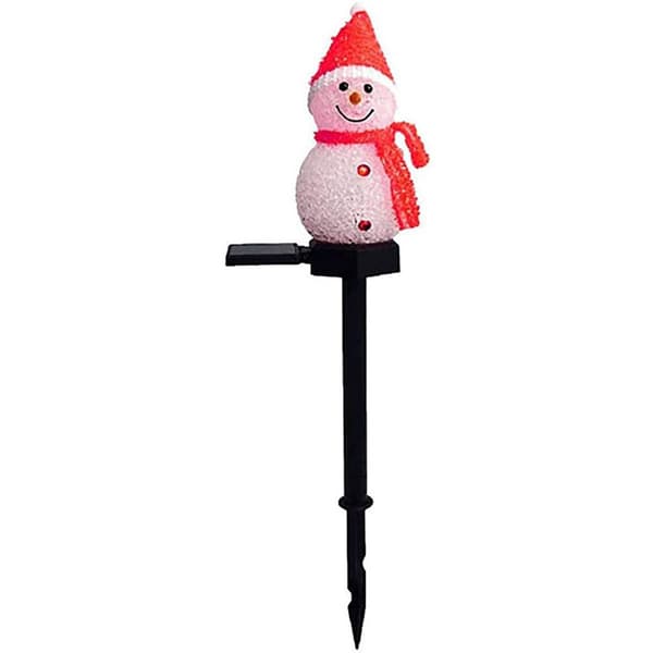 {HH} Jul Solcellebelysning Utendørs Snømann Plen Varm Lampe Hage KLB