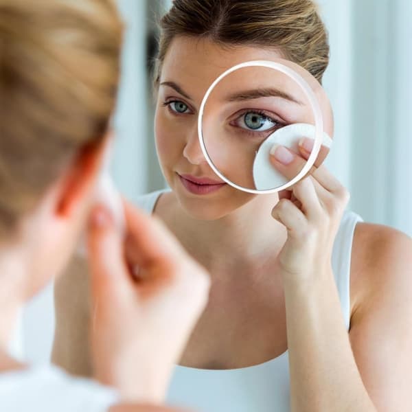 Makeup spejl med sugekopper og 20x forstørrelse - diameter 15 cm