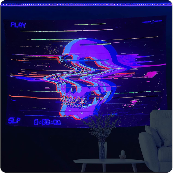 Esteettinen seinävaate UV-fluoresoiva seinävaate Boho seinävaatteet Suuri hippikoristevaate 150 x 130 cm