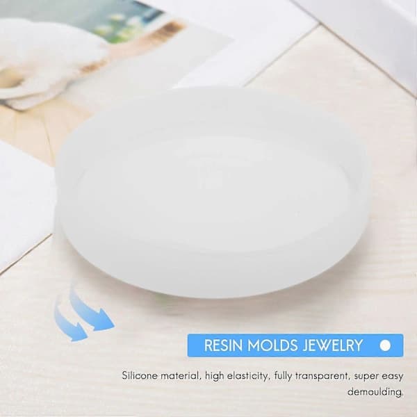 HA~4-pak Stor DIY Rund Bordskåner Silikoneform, Diameter 10 cm, Støbeforme til Resin, C
