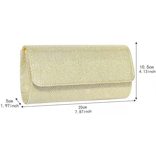 SDIGV Aften Taske Clutch Punge til Kvinder, AVEKI Damer Funklende Fest Håndtaske Bryllupstaske, Guld