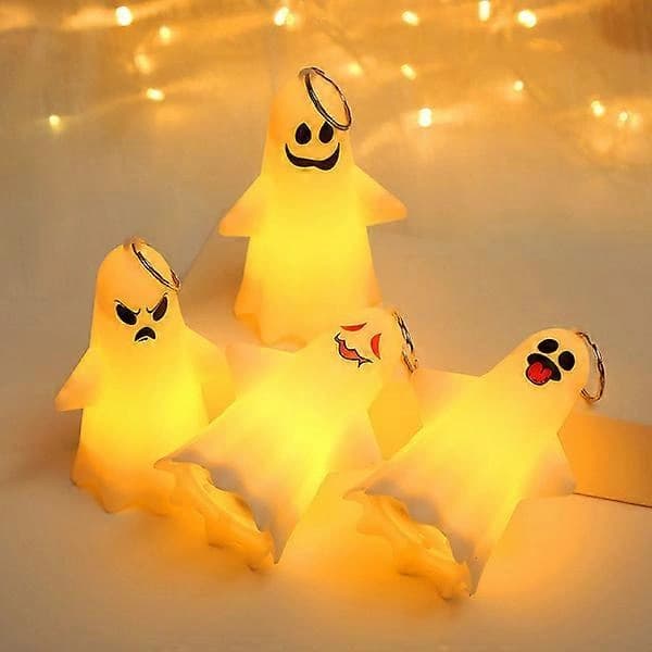 4 stk Halloween-dekorasjoner for barn, bærbare lykter