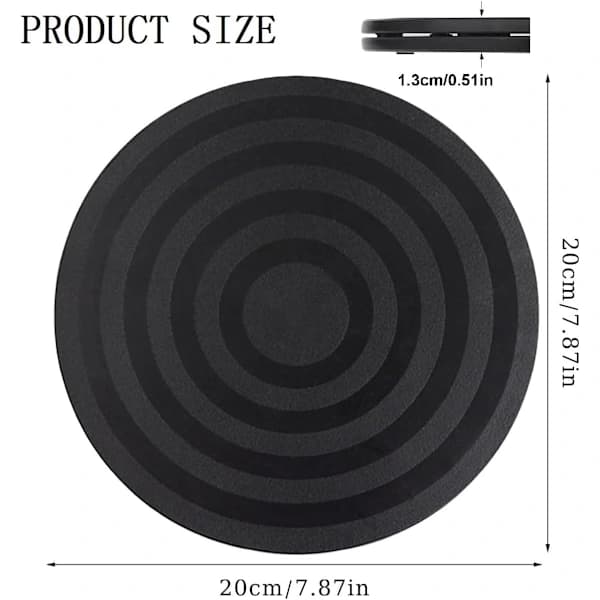 HA~20 cm Universal Roterende Plade, Solid 360° Roterende Potteplanteplade til Højttalere Bærbare Computere Skærme (20 cm)