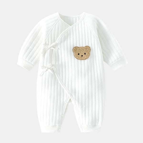 /HA/Bodysuit för pojkar och flickor ny vinter bomull babykläder 0-6m Hatt Khaki 3M