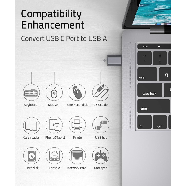 usb3.2 till typ-c-adapter, Syntech USB-C hane till USB 3.0 honadapter kompatibel