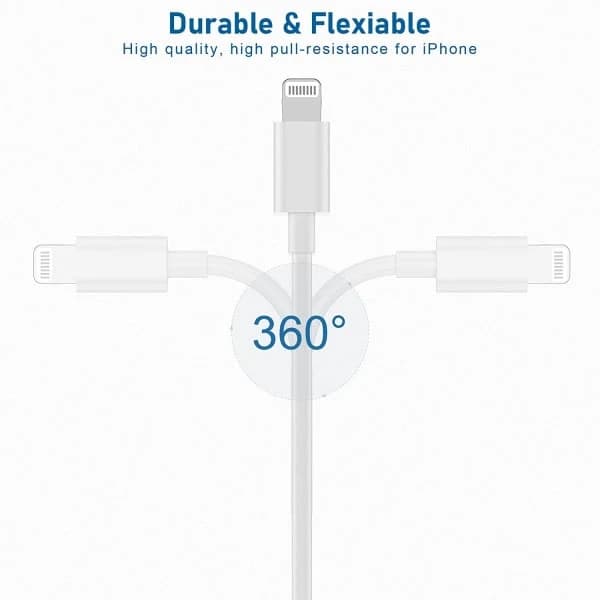 CDQ iPhone-oplader USB-C - Kabel / Ledning - 20W - Hurtigoplader 4-pak