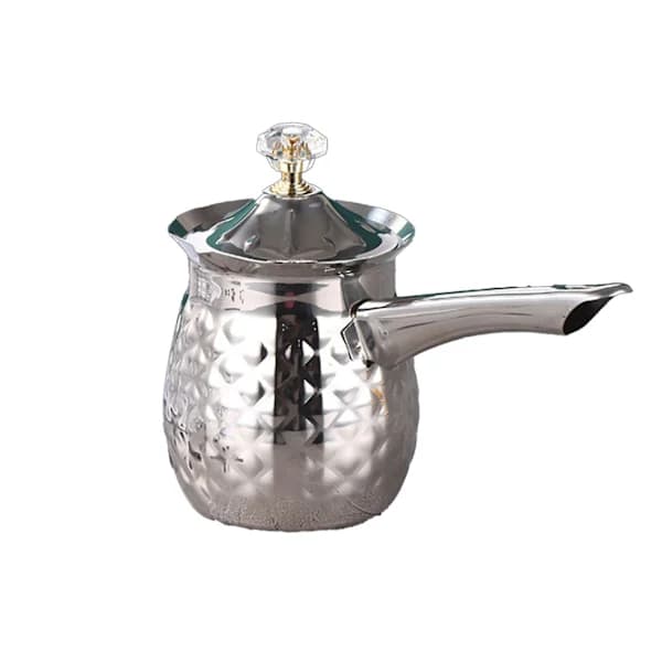 Tyrkiske kaffekander, fødevaregodkendt multifunktionel smeltedigel til smør til at lave varm mælk, sølv, 200 ml