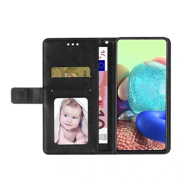 Til Motorola Moto G56 5G HT01 Y-format Mønster Flip Læder Telefonetui [C] Sort