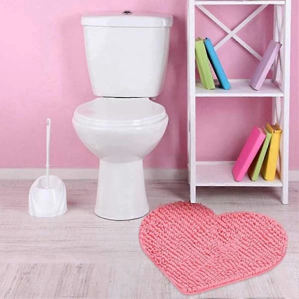 Hjerteformet Måtte Kærlighed Gulvmåtte Hjerte Brusemåtte Skridsikker til Værelse Sofa Badeværelsesgulv Valentinsdag