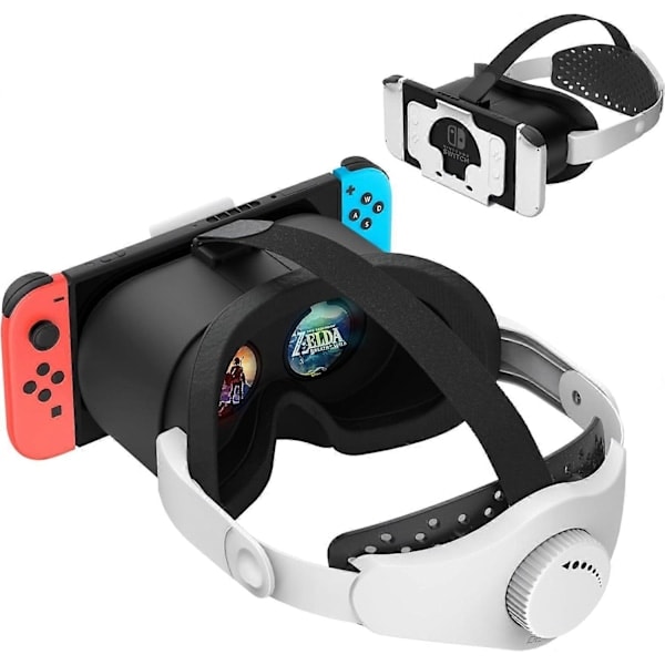 /HA/ Päivitetty VR-headset Nintendo Switch & Switch OLED -mallille, Switch VR-lasit säädettävillä HD-linsseillä ja pääpannalla, jossa on kiertonuppi