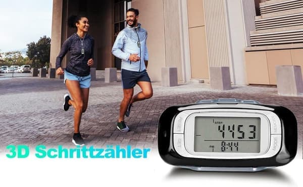 Skritteller med 3D-sensor – Multifunksjonell og enkel skritteller, perfekt for daglig trening og helse