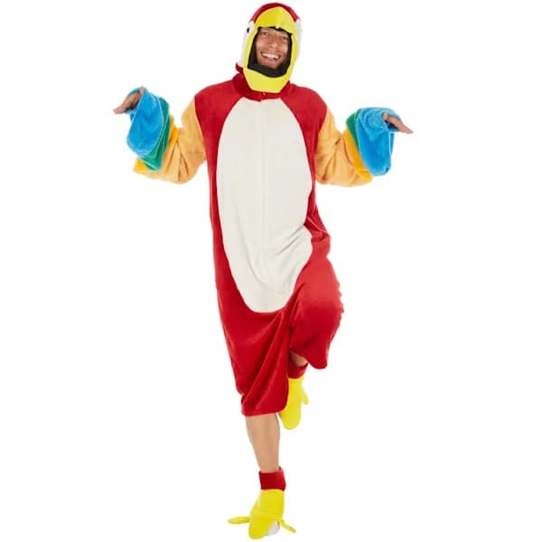 Julens farverige papegøjekostume til fest MultiColor xl