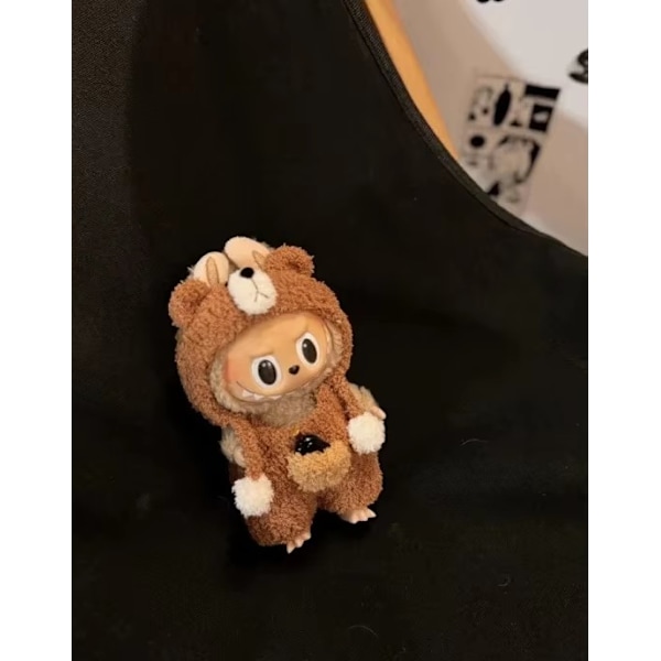 [HH] Only Clothes 17cm Labubu Docka Handgjord Dekoration Kläder Tröja Leksak Kläder Färgglad Kostym Set Labubu Tecknad Klänning 17cm 34