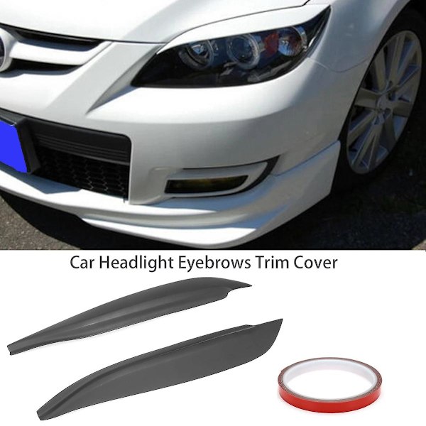 Bil Forlygte Øjenbryn Øjenlåg Resin Stickers Trim Cover Forlygte Låg Til Mazda 3 Hatchback & Axela 2004-2009
