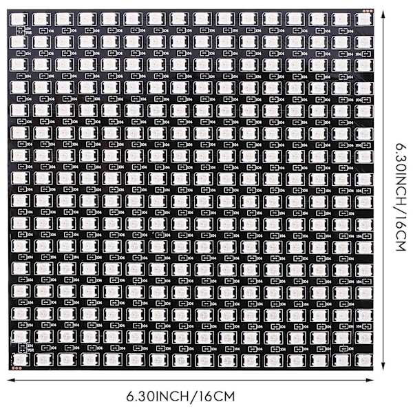 Ws2812b Led Rgb Fleksibelt Pixel Panel 16x16 Individuelt Adressérbart Panel Lys Led Modul Skærm