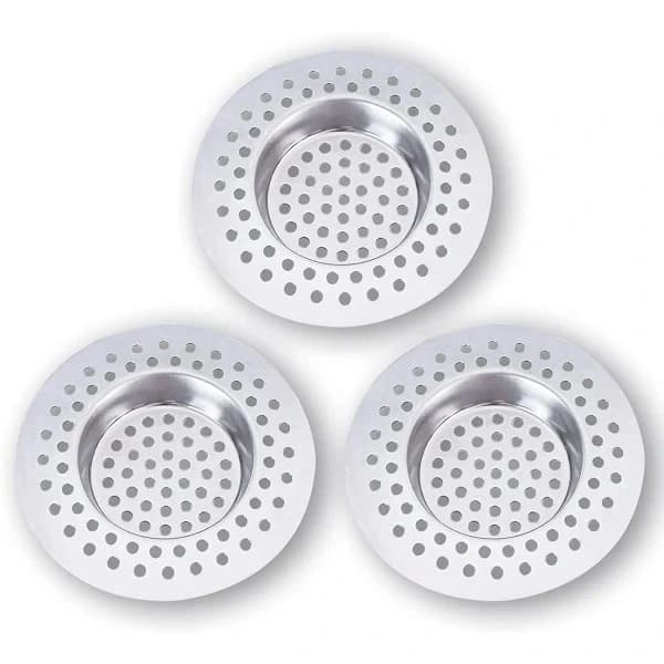 HA-Hårsil dusjfilter i rustfritt stål (sett med 3)